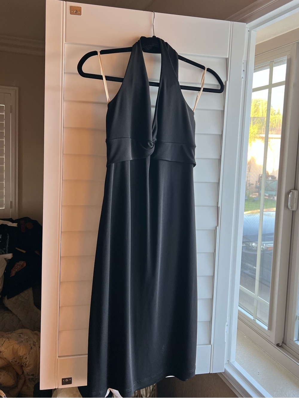 BCBGMaxAzria Black Halter Maxi Dress